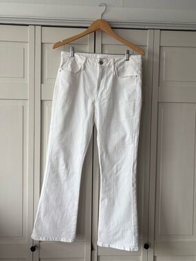 Frame Denim White Straight-Leg Jeans